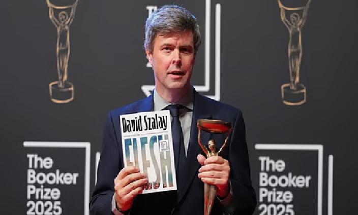 Booker Prize for fiction awarded to David Szalay for his novel “Flesh”