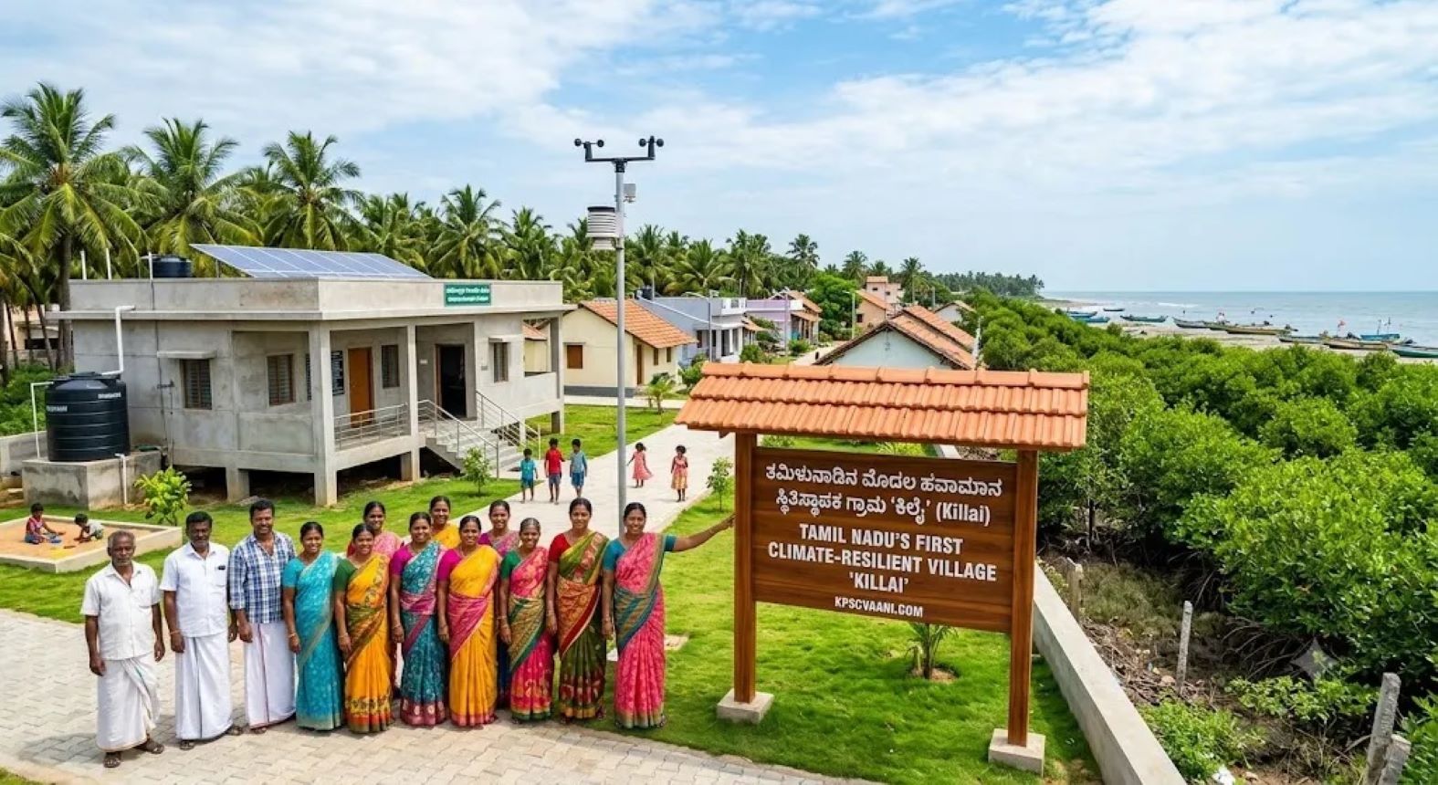 Killai in Cuddalore district became Tamil Nadu's first fully operational Climate Resilient Village