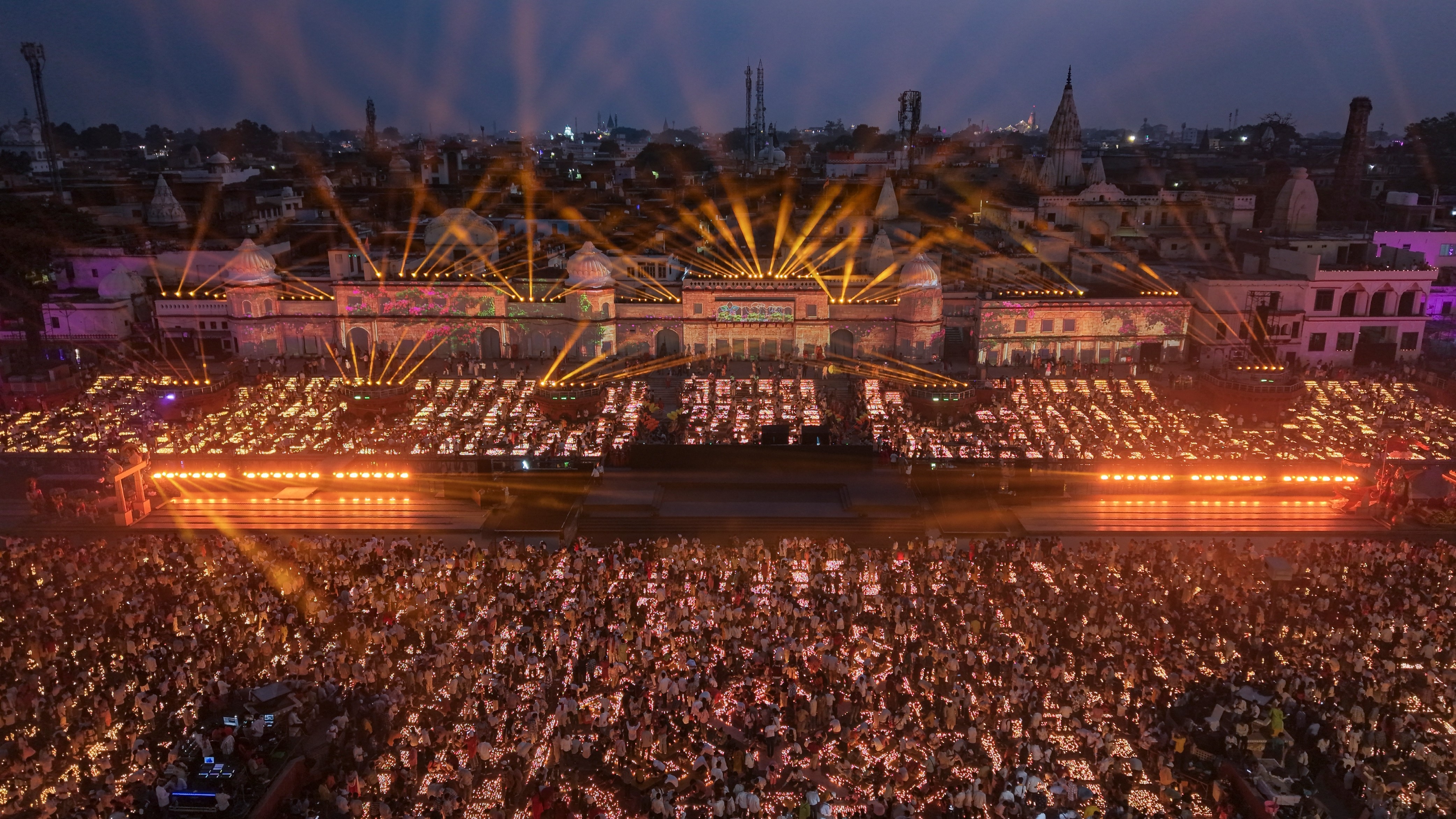 Uttar Pradesh set a Guinness World Record by lighting over 26.17 lakh earthen lamps