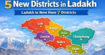 Five new districts have been officially notified in Ladakh, as announced by Lieutenant Governor Vijay Kumar Saxena on social media